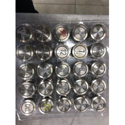 زرار مدور - فضي - أزرق - 24 فولت - المتحدة زرار مدور - فضي - أزرق - 24 فولت - المتحدة