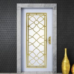 باب HAS تركي 70 سم - فورجيه - يمين - أبيض و ذهبي باب HAS تركي 70 سم - فورجيه - يمين - أبيض و ذهبي